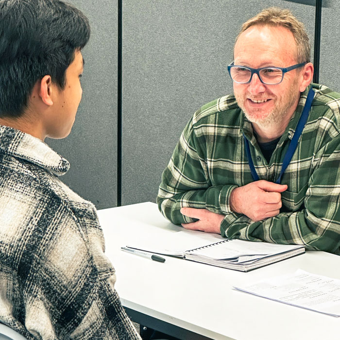 Male mentors with mentee